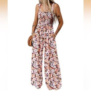 Floral Wide-Leg Jumpsuit  romper by Dokotoo from Amazon